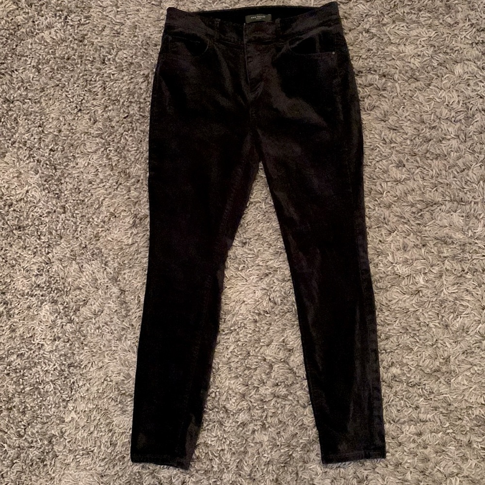Ann Taylor skinny brushed velvet pants